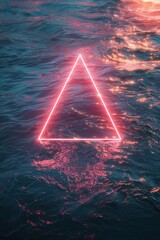 Poster - a triangle in the water