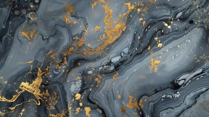 Leinwandbilder - High resolution Abstract art modern painting wall art a mixture of gray and gold paint Background design used for wallpaper design of prints carpets banners decorative paintings art an : Generative AI