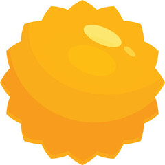 Poster - cartoon sun shining brightly, spreading warmth and happiness
