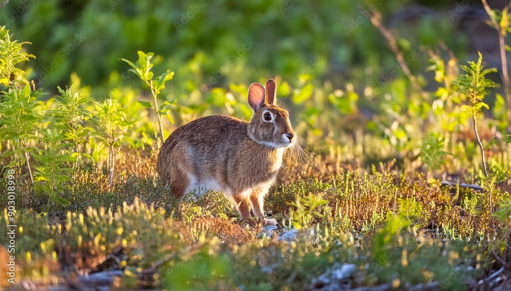 The eastern cottontail (Sylvilagus floridanus) is the most common ...