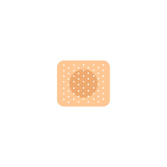 vector illustration of a square patch for medical care: designed for wound healing and protection