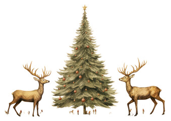  PNG Christmas tree antler animal.