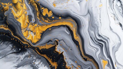 Leinwandbilder - High resolution Abstract art modern painting wall art a mixture of gray and gold paint Background design used for wallpaper design of prints carpets banners decorative paintings art an : Generative AI