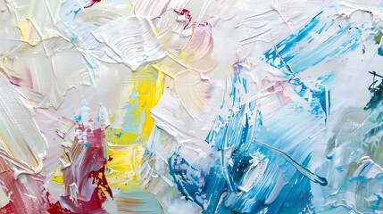Aufkleber - Abstract art background with heavy brush and palette knife strokes Original art oil on canvas natural color tones : Generative AI