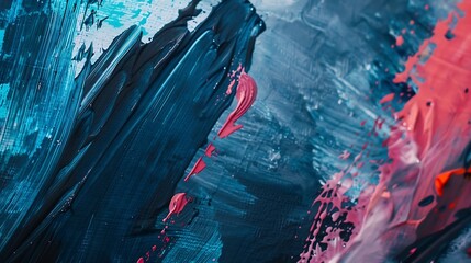 Leinwandbilder - Abstract art backgrounds Handpainted background Acrylic painting on canvasTexture fluid acryl Fragment of artwork Brushstrokes of paint : Generative AI