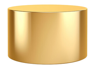 Sticker - PNG Short cylinder shape gold furniture white background.