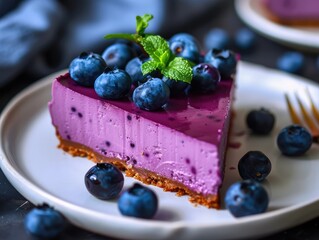 Canvas Print - cheesecake with berries