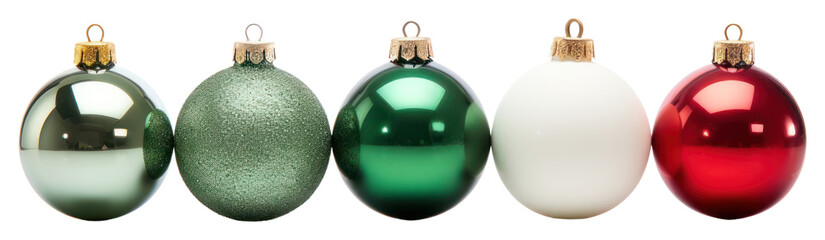 Sticker - PNG Christmas jewelry green white background.