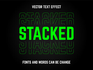 Poster - Editable stacked vector text effect