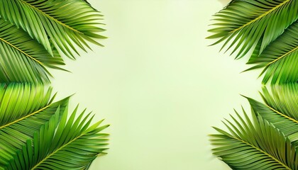 Poster - banner made of intertwined palm leaves idea for background for palm sunday and easter