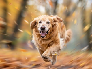 Wall Mural - golden retriever dog