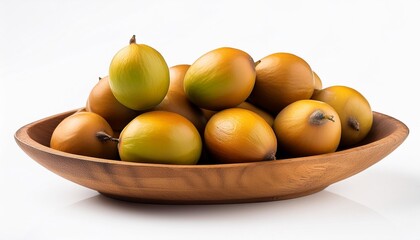 Wall Mural - fresh chamoy fruit bowl on white background