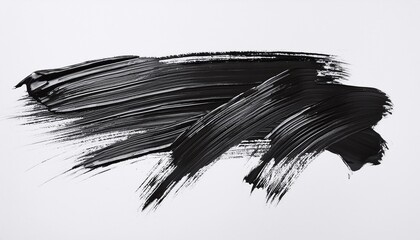 paint brush black strokes brush stroke texture on a white background