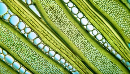 Poster - stems of plants cell magnification under a microscope