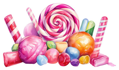 Wall Mural - PNG Candy confectionery lollipop dessert.