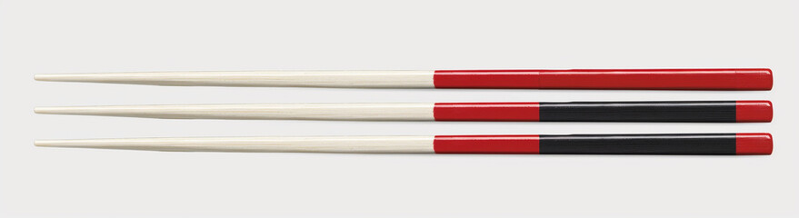 Wall Mural - A set of chopsticks. Japanese chopsticks are set on a white background. 