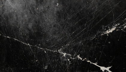 Poster - Abstract Black Marble Texture with Intricate White Veins and Natural Cracks. Perfect for Backgrounds, Design Projects, and Architectural Inspirations