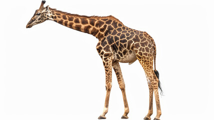 giraffe on white background isolated