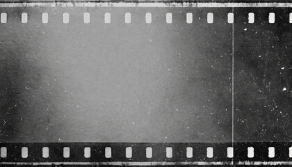 Wall Mural - Vintage 35mm Film Strip with Dust and Scratches. Blank Cinematic Frame for Retro Photography and Film Editing Projects