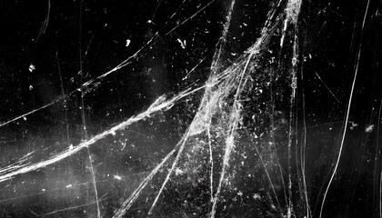 Aufkleber - Abstract Background Featuring Intricate White Scratches and Splatter Patterns on a Dark, Grunge Textured Surface