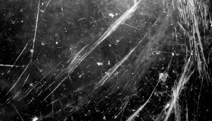 Aufkleber - Abstract Background Featuring Intricate White Scratches and Splatter Patterns on a Dark, Grunge Textured Surface