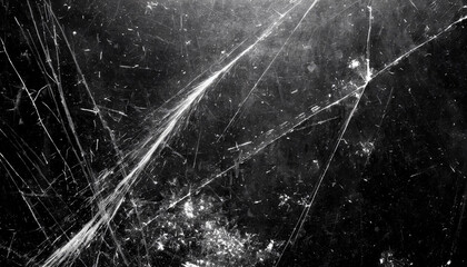Poster - Abstract Background Featuring Intricate White Scratches and Splatter Patterns on a Dark, Grunge Textured Surface