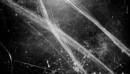 Aufkleber - Abstract Background Featuring Intricate White Scratches and Splatter Patterns on a Dark, Grunge Textured Surface