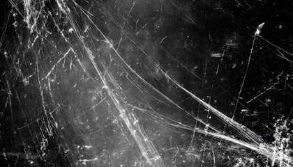 Aufkleber - Abstract Background Featuring Intricate White Scratches and Splatter Patterns on a Dark, Grunge Textured Surface