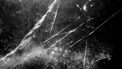 Aufkleber - Abstract Background Featuring Intricate White Scratches and Splatter Patterns on a Dark, Grunge Textured Surface