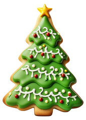 Sticker - PNG Chirstmas tree cookie christmas dessert food.