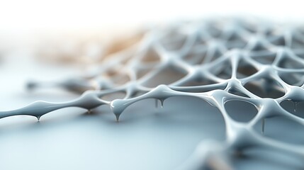   A close-up photo of an abstract pattern on a blue backdrop, featuring white and black lines and a gentle light source