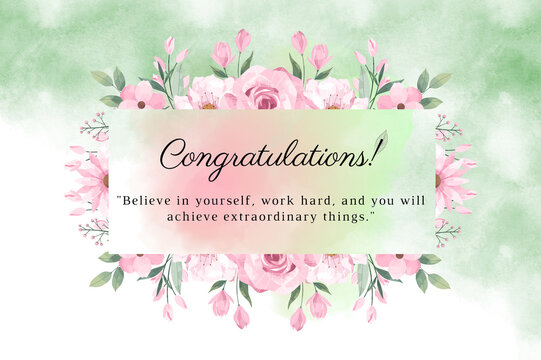 Congratulations Greetings Card Design