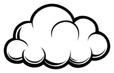 Sticker - PNG  Cartoon cloud illustration, simple design