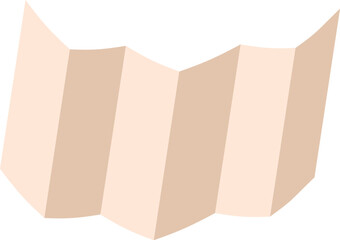 Poster - Folded paper road map is laying open showing the way for your journey