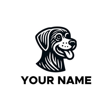 dog monoline vector
