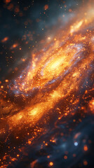 Poster - Galaxy core in space