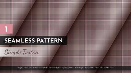 Wall Mural - Seamless Simple Tartan Pattern