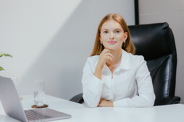 Sticker - Professional Woman in Modern Office