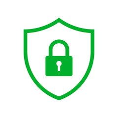 Wall Mural - shield with lock icon