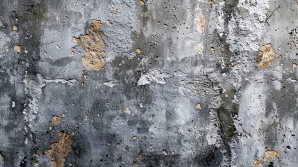 Wall Mural - Gritty grey concrete wall texture with flaking and wear