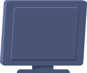 Poster - Modern computer monitor is standing on a desk, featuring a sleek and minimalist design
