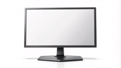 digital lcd plasma screen display mock-up, tecnology tv, modern pc monitor desktop isolated white ba