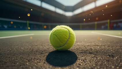 tennis ball on the court