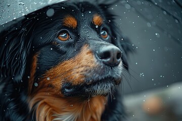 Sticker - Rainy Day Dog Portrait