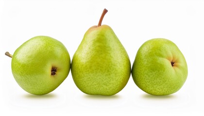 green pear fruit isolated on transparent background