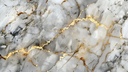 Wall Mural - Natural white gold gray marble texture pattern