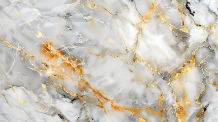Wall Mural - Natural white, gold, and gray marble texture pattern