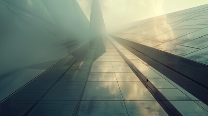 Poster - Exploring the Ethereal Beauty of Geometry Under Dreamy Mist and Golden Ratio