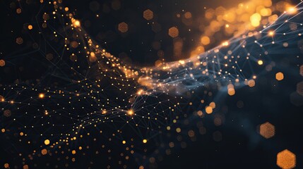 Poster - Intricate Webs of Connections Illuminated by Light in a Machine Learning Themed Environment at Twilight