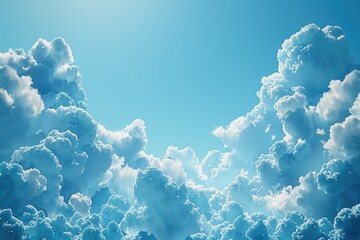 Poster - Abstract blue sky background for design and marketing.